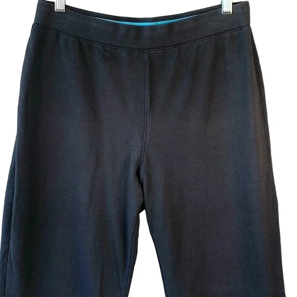 Talbots Vintage 90s Activewear Flare High Waist Sweatpants Women Size M Black - Picture 3 of 15